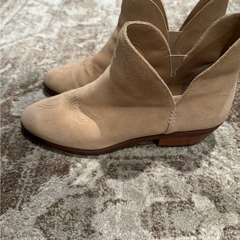 Ralph Lauren Leather Tan Suede Ankle Boots - Picture 8 of 11